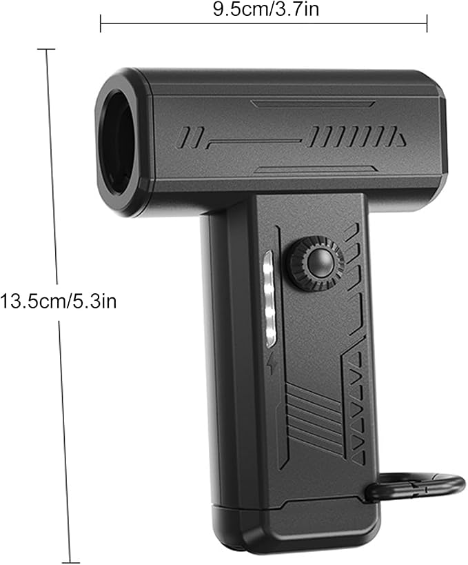 130000RPM Compressed Air Duster, Ultra Strong Wind Force Mini Blower, LED Light Portable, Rechargeable for Computer, Keyboard, Outdoors & Car Dusting, Camping, Emergency, 3 Gear
