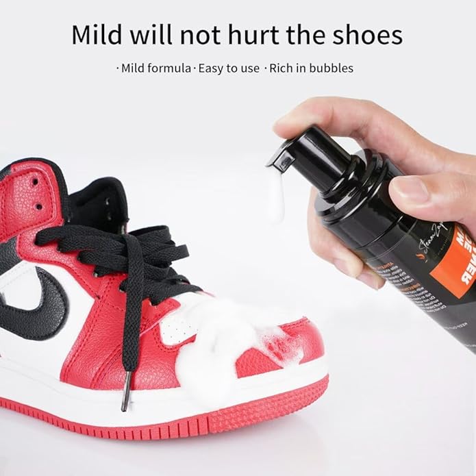 Shoe Cleaner Kit with Foam & All Fabric Cleaner, Shoe Shield Liquid, Deodoriser, Brush & Towel. Suitable for all types Suede, Sneakers, Canvas, Leather, Mesh, Woven, Knitted Shield,