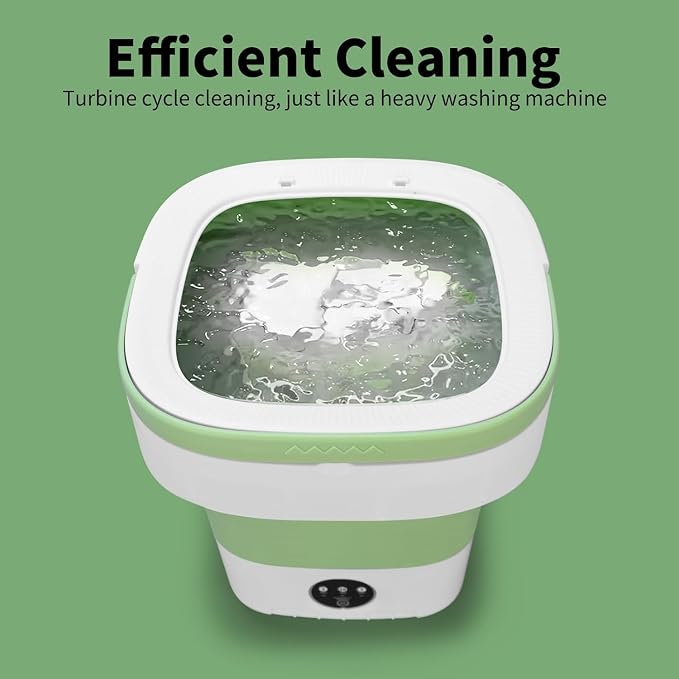 Portable Washing Machine, 16L Mini Washer Foldable and Dryer with 3 Modes Deep Cleaning, Upgraded Small Collapsible Laundry for Travel, Home, Apartment, Hotel and camping
