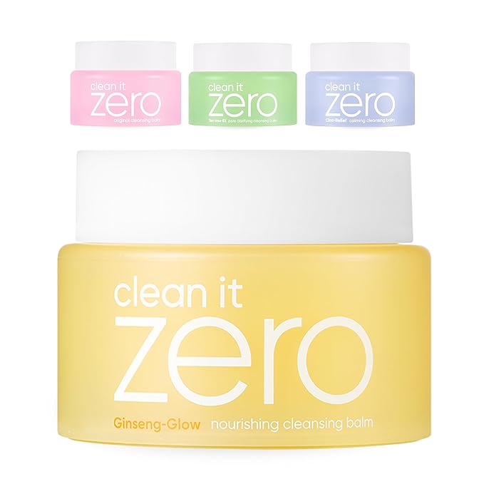 BANILA CO Clean it Zero Nourishing Cleansing Balm | Korean Makeup Remover for Dry Skin | Vegan | Made with Ginseng Root & Soybean Peptide (100ml / 3.38 fl. oz + Gift)