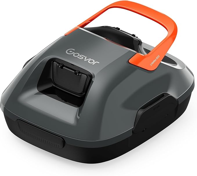 Gosvor Cordless Robotic Pool Cleaner, Pool Vacuum for Above Ground Pool Lasts 90 Min, Portable, Self-Parking, Ideal for Flat Above-Ground Pools up to 860 sq.ft