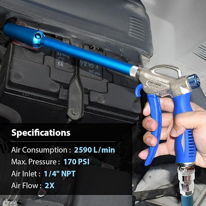 FIRSTINFO A18563FUS Windstorm 2X Flow High Performance Air Blow Gun