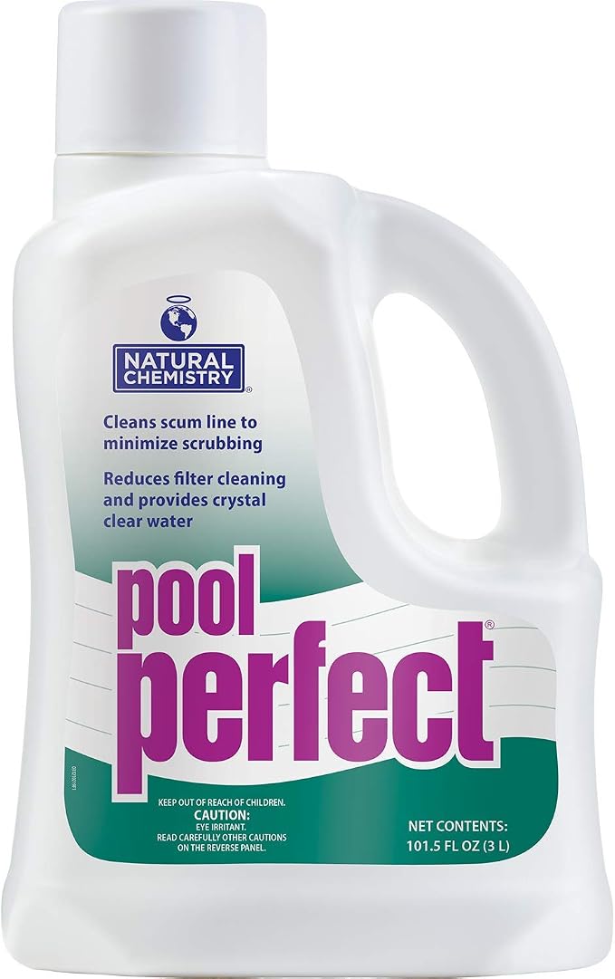 Natural Chemistry Pool Perfect, 3 Liter, Single Pack | Reduce Scum Lines and Filters Cleanings, Ensures Crystal Clear Water, Compatible with All Sanitizing Systems