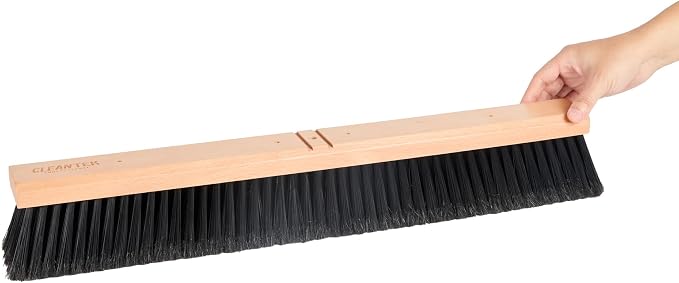 Restaurantware-BROOM HEAD ONLY: Clean Tek Professional 24-Inch Broom Head, 1 Heavy-Duty Push Cleaning Tool - Handle And Brace Sold Separately, Fine Plastic Bristles, Wooden, Commercial Use