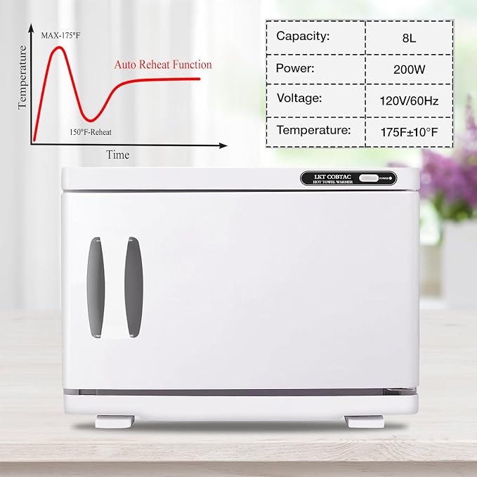 Hot Towel Warmer,8L Towel Warmer Cabinet Medium Capacity Esthetician Warmer Heater for Facial Spa, Beauty Salon or Personal Home Use