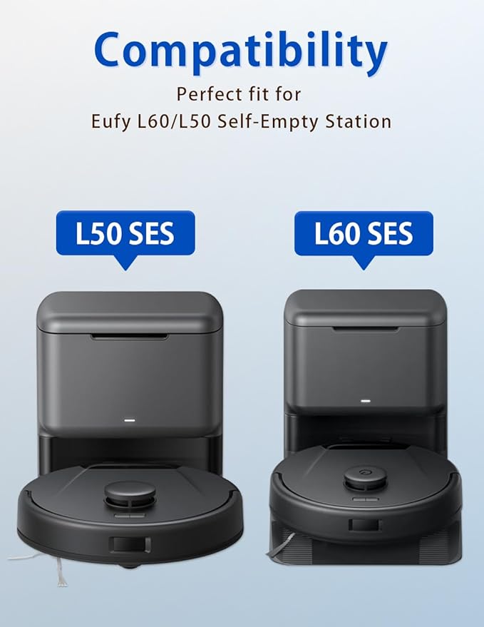 BBT BAMBOOST Filters Replacement Parts Fit for eufy Clean L60, Dust Bags, Side Brush, Roller Brushes, Filter Accessories