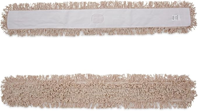 Boardwalk BWK1360 Industrial Dust Mop Head, Hygrade Cotton, 60w x 5d, White