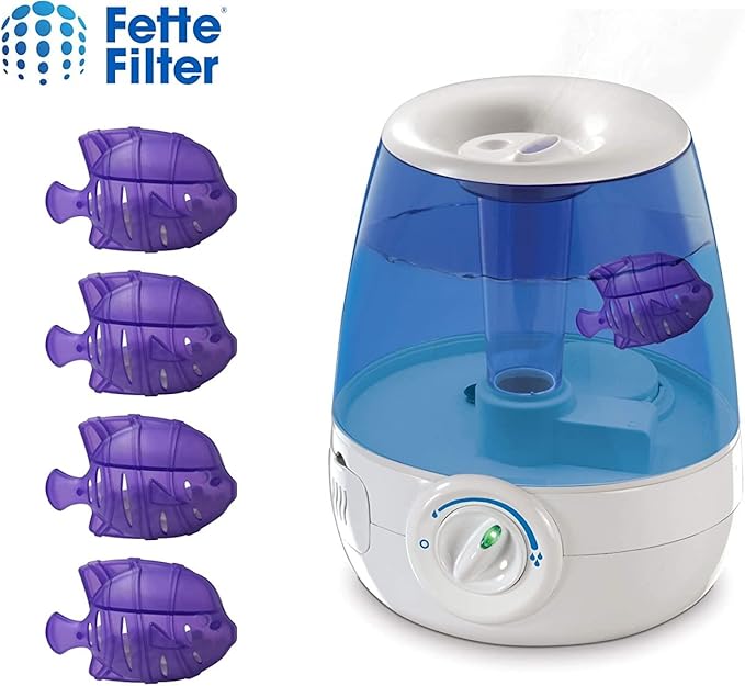 Fette Filter - 4 Pack Universal Humidifier Tank Cleaner Compatible with Drop, Droplet, Adorable, Warm & Cool Mist Humidifiers Tanks and Fish Tanks. Compare to Protec Kaz PC1F.
