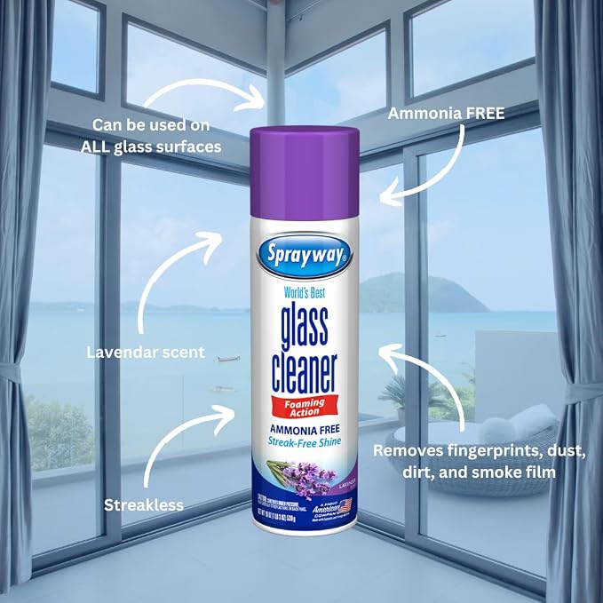 Sprayway All Purpose Cleaner Foaming Spray | Lavender Scent | 19oz | 1 Pack