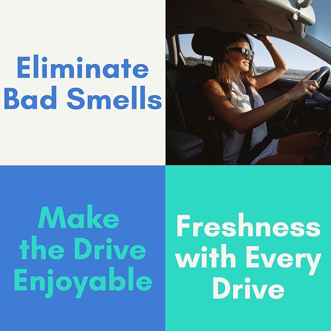 Air Jungles Home & Car Essentials Bundle – Ocean Scent Odor Eliminator Balls (6 Count), Car Vent Clips (6 Pack), and Flushable Wipes (6 Packs, 300 Wipes) – Air Freshener & Cleansing Set