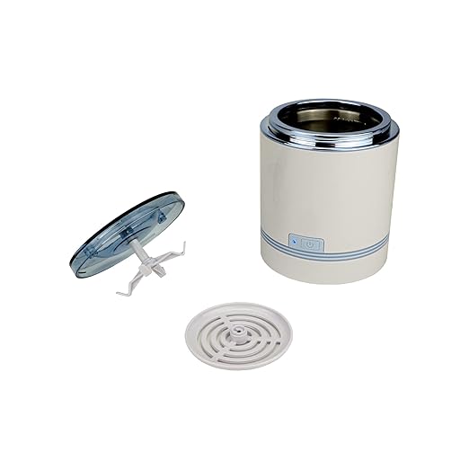 iSonic Compact Ultrasonic Jewelry Cleaner D1800, White and Sapphire Blue