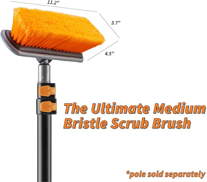 20 Foot High Ceiling Duster and Brush Kit with 7-24 ft Extension Pole // Telescoping Duster, Window Squeegee and Cobweb Duster with Exension Pole // Interior and Exterior House Cleaning Brushes