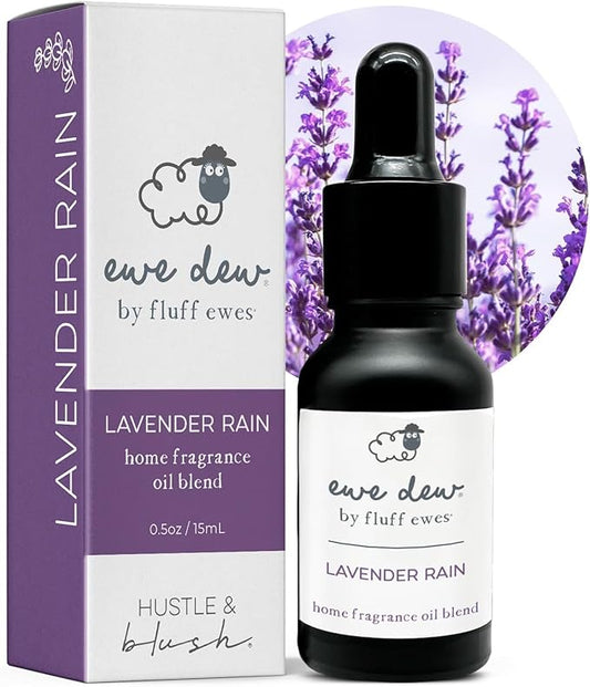 Hustle & Blush Essential Oil for Dryer Balls Bundle 2 Pack 15ml Lavender Rain & Meadow Mist Natural Laundry Fragrance Oils Long-Lasting Fresh Scent for Diffusers Candle Making Multi-Use for Home & DIY