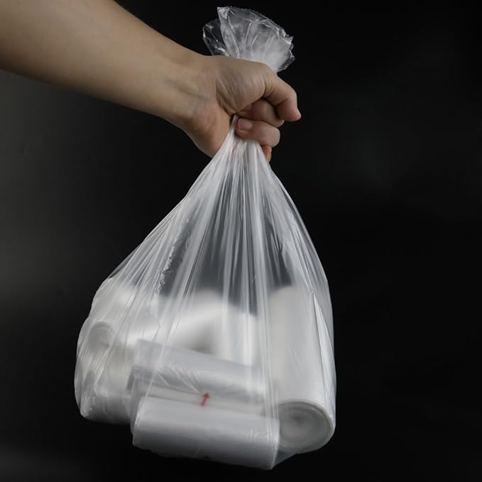 Vababa 13 Gallon Clear Tall Kitchen Trash Bags, Garbage Bags, 225 Counts