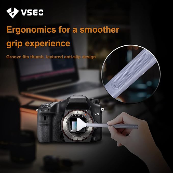 VSGO Full Frame Sensor Cleaning Kit, 12pcs Sensor Swabs & 10ml Sensor Cleaner for Nikon Sony Canon DSLR Camera Clean (VS-S03-12)