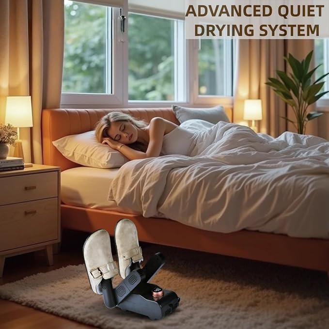 Shoe Dryer with Warm Air, Portable Boot Dryer Deodorizer for Sneakers | Warm air drying for shoes, helps reduce moisture and odor, portable design for home and travel, quiet operation for daily use