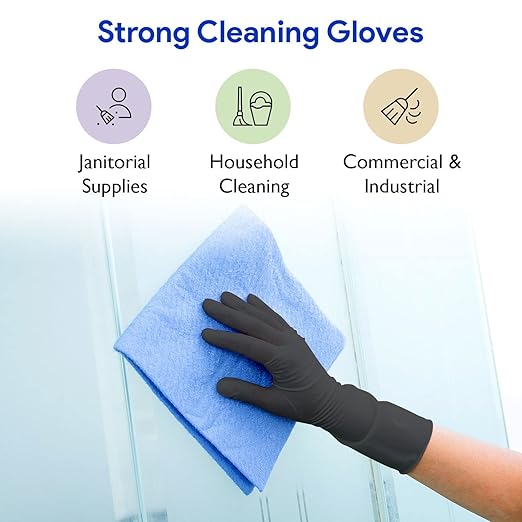 Disposable Black Nitrile Gloves X Small, 2,000 Count Case - Heavy Duty 4 Mil Thick - Powder Free, Rubber Latex Free, Medical Exam Grade, Cooking and Food Safe - Soft with Textured Tips