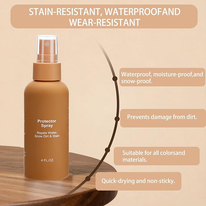 Sheepskin Suede Cleaner Kit with Waterproof Protector Spray for Suede Nubuck Boots Shoes, Cleaning Care Set Includes Cleaner Conditioner Deodorizer Brush Eraser