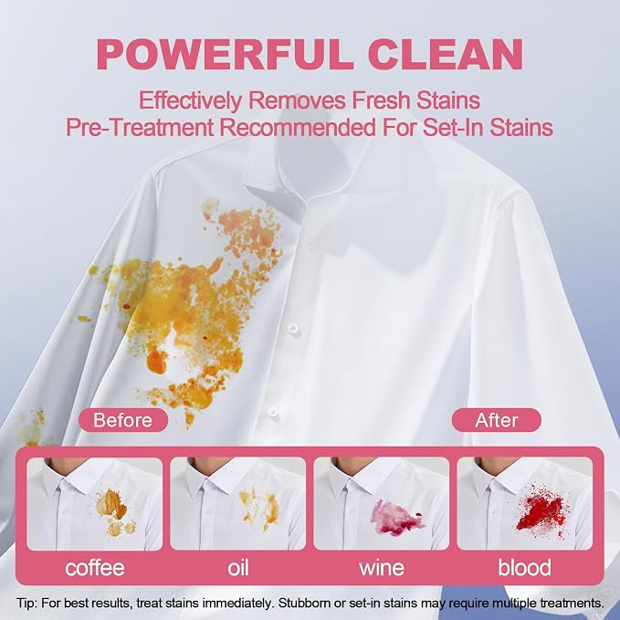 140-Count Laundry Detergent Pods, 5-in-1 Powerful Clean, Stain Remover, Color Protector, Fabric Care, Deep Intensive Clean, HE Compatible