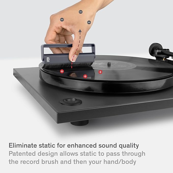 Boundless Audio Record Cleaning Kit - 2-in-1 Vinyl Cleaning Kit Includes Record Brush & Stylus Cleaner - Carbon Fiber Anti-Static Vinyl & Stylus Brushes