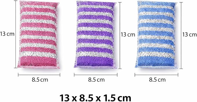 30 PCS Kitchen Cleaning Sponge Set, Heavy Duty Non Scratch Scrubber Pack with Sponges, Steel Wool Scrubbers & Scouring Pads for Dishes, Pots, Pans & Multi Surface Cleaning.