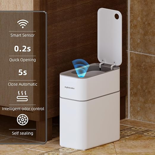 funest USB Model + Battery Model,2 x 3.5 Gallon Motion Sensor Bathroom Trash Can