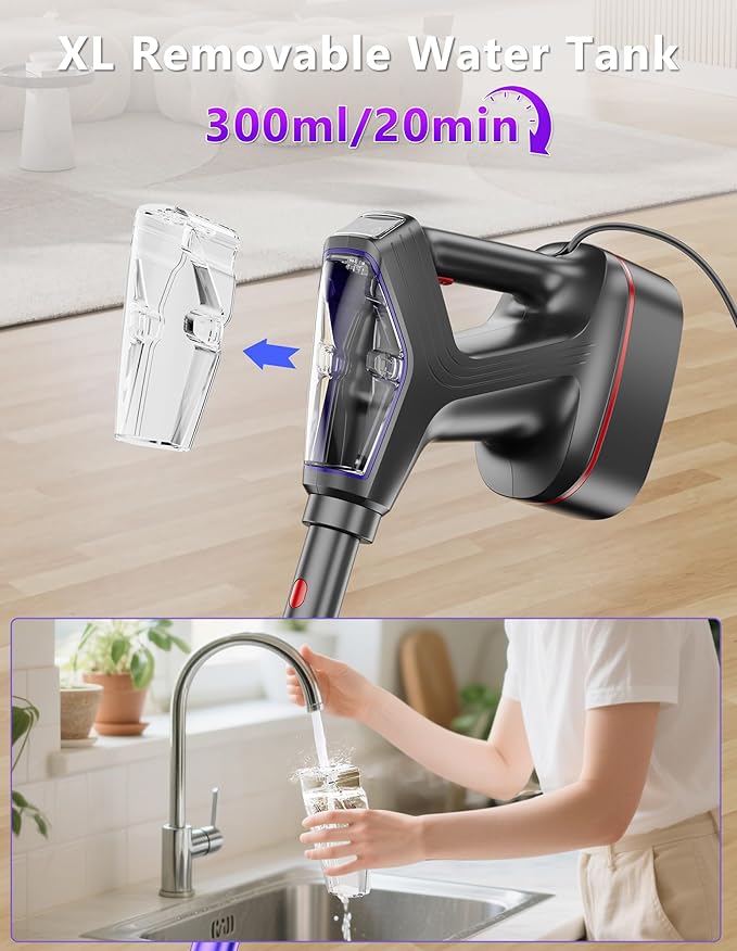 Heavy Duty Steam Mop for Floor Cleaning – All-in-One Detachable Handheld Steam Cleaner for Hardwood, Tile, Grout & Windows – Multipurpose Steamer for Home, Furniture, Walls & Decks