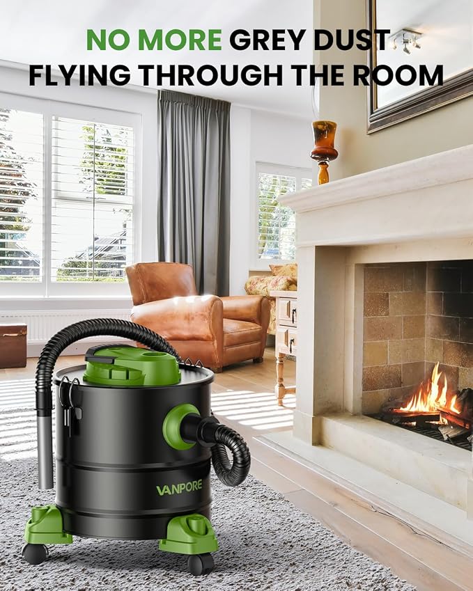 Ash Vacuum(Green) + One More Hepa Filter