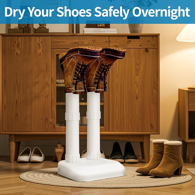 LAVIEAIR Boot Dryer Shoe Dryer for Work Boots Sneakers and Gloves, No Heat Ultra Low Temperature Drying, Fanless Noiseless Boot Warmer Deodorizer