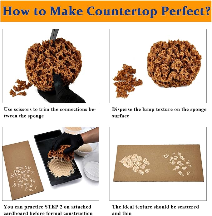 GLAINTE Granite Countertop Paint Kit - Brown Counter Top Refinishing Kit for Kitchen Bathroom