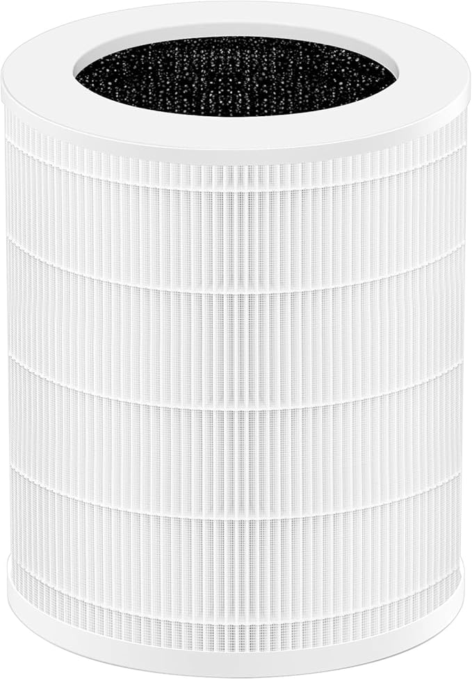 KJ402F True HEPA Air Filter Replacement Compatible with Jerdazen JZ-450F&Zendar KJ402F& Crecolife KJ402F-A1, 3-stage Filtration System, Pre-Filter, H13 HEPA Filter, Charcoal Filtration,2PACK