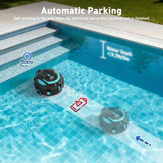 Robotic Pool Cleaner, Automatic Pool Vacuum Robot (WheelDrive) | Pool Cleaning