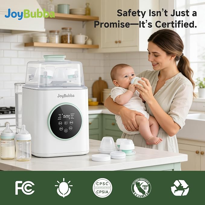 Bottle Washer, Sterilizer & Dryer – 4-in-One Cleaner for Baby Bottles, Pump Parts & Baby Essentials with 3 High-Temp Sterilization Modes, Includes 60 Cleaning Tablets – Saves Time & Effort.