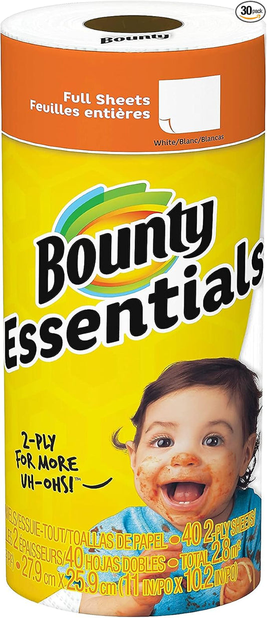 Bounty 2847069 Full Sheet Kitchen Rolls Paper Towels 2-Ply 40 Sheets/Roll