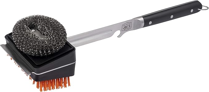 Oklahoma Joe's Blacksmith Combo Grill Brush with Replaceable Nylon and Steel Wool Heads - 1517365R06
