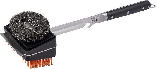 Oklahoma Joe's Blacksmith Combo Grill Brush with Replaceable Nylon and Steel Wool Heads - 1517365R06