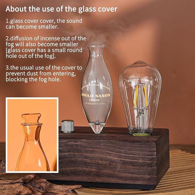 BAUSATZ Essential Oil Diffuser for Home Waterless Diffuser Infuser Aroma Diffuser Waterless Essential Oil Diffuser Oil Machine Solid Wood Aromatherapy Diffusers for Home, Spa, Hotel, Yoga and Office
