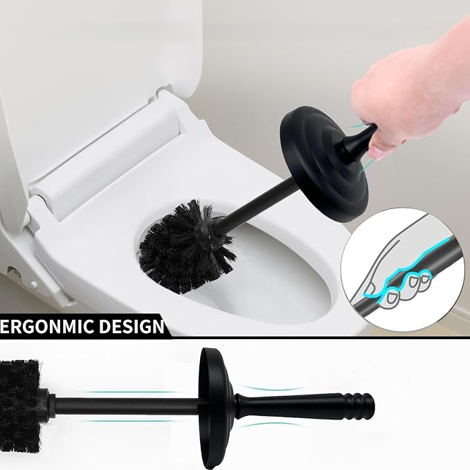 Matte BlackToilet Bowl Brush with Holder, Durable Bathroom Cleaning Tool, Modern Design for Easy Toilet Maintenance, Bathroom Cleaner Brush for Efficient Cleaning and Hygiene
