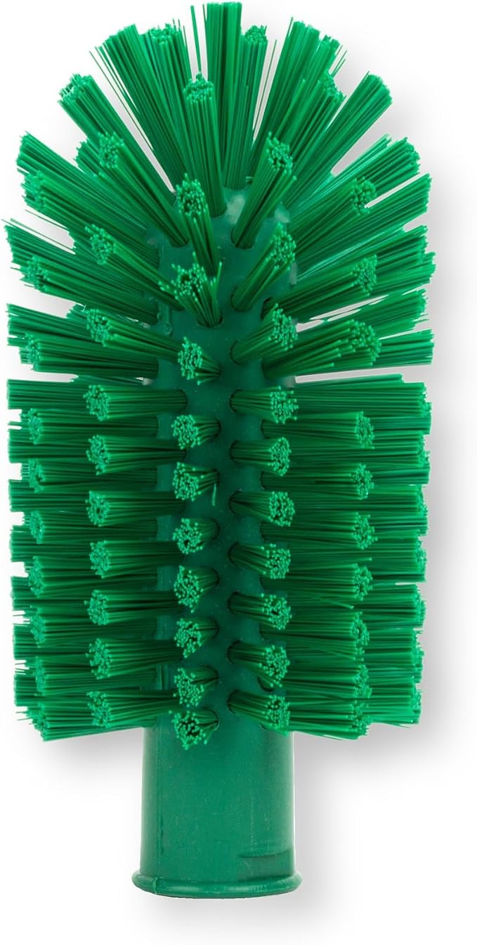 SPARTA Industrial Tank Brush Head Pipe Brush Head, Drain Brush with 3/4" Thread Hole (Handle Not Included) for Commercial Use, Plastic, 3 x 5.9 Inches, Green, (Pack of 6)