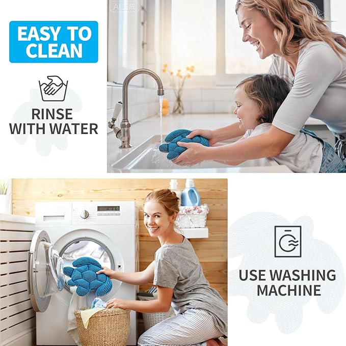 Hot Tub Scum Absorber, Turtle Hot Tub Skimmer 2 PCS, Reusable & Washable Scum Sponge for Hot Tubs to Soak Up Oils, Floating Spa Scum Absorber to Keep Water Clean & Clear for Pool, Bathtub