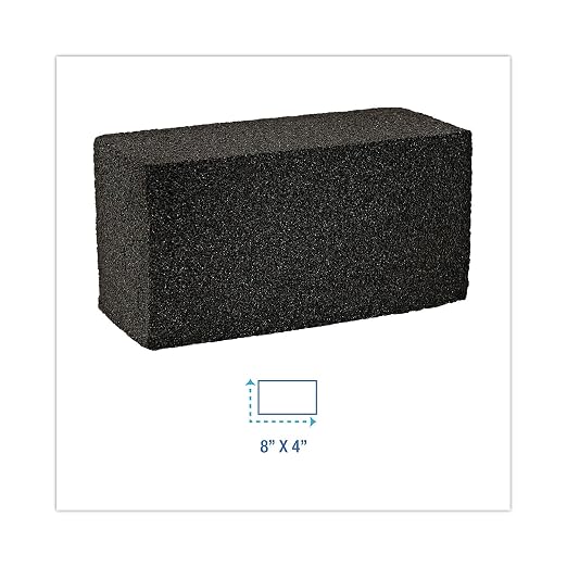 3M Grill-Brick Grill Cleaner GB12, 12 Pack of 3.5 in x 4 in x 8 in Grill Bricks, Heavy Duty, Cleans Away Carbonized Grease and Oil, Flat Top Griddle Cleaning, Commerical Kitchen