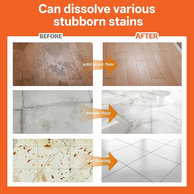 1 L Floor Cleaning Solution Orange Scent, Compatible with Roborock/Shark/Bissell/Swiffer/IRobot/Eufy Quick Drying Without Residue Suitable for All Robot Vacuums and Wet Dry Dual-Use Vacuum Cleaners