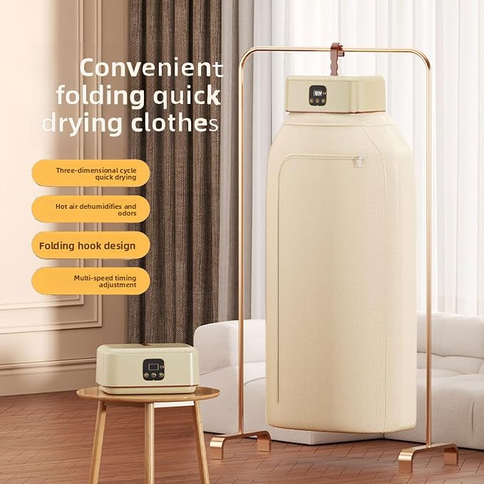 Portable dryer - suitable for apartments, RVs, travel, and dormitories, mini/compact dryer with adjustable timer, quiet and fast, worry free settings, 600W