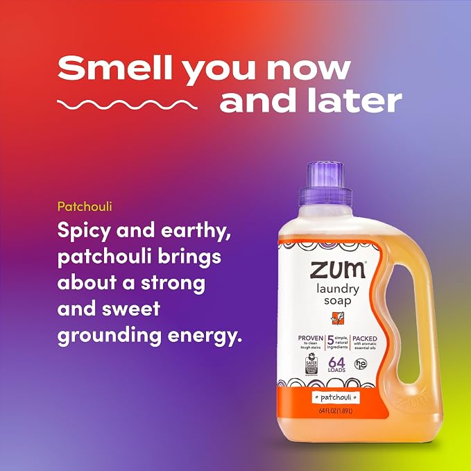 Zum, Laundry Liquid Clean Patchouli, 64 Fl Oz