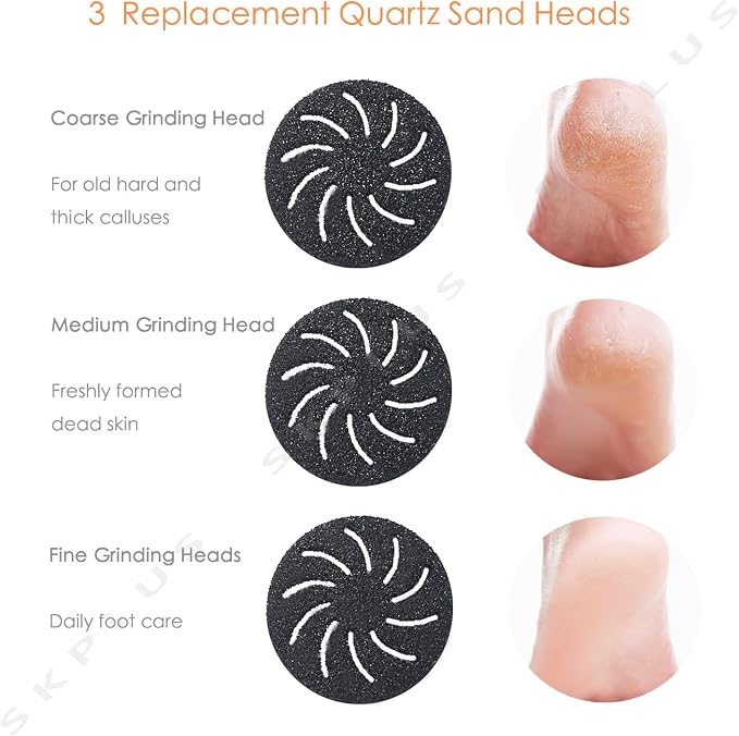 Electric Callus Remover with Dander Vacuum for Feet, Portable 36 in 1 Pedicure Kit Foot File Callus Remover, Waterproof Rechargeable Scrubber Dead Skin Remover with 3 Heads&LCD Display