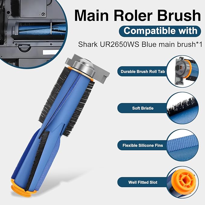 UR2650WS Replacement Parts for Shark AV2613WA Matrix Plus 2-in-1 Robot Vacuum, Accessories with Main Brush, Filters, Pre & Felt-Filter, Pre-Motor Foam Filters, Mop Pad, Side Brushes, 22 Pack