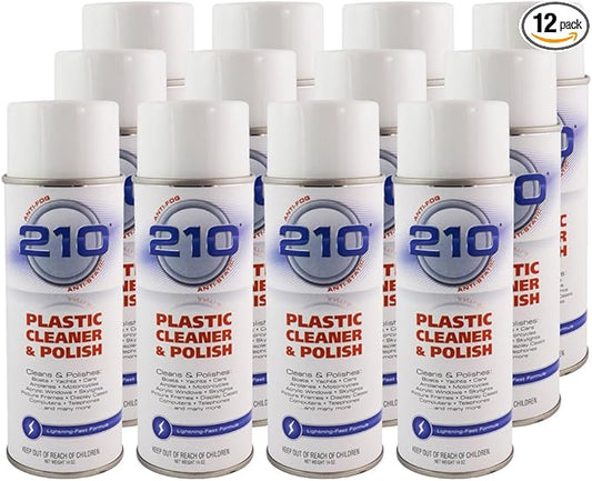 23304C-12PK 210 Plastic Cleaner/Polish Aerosol - 168 fl. oz., 12 Pack