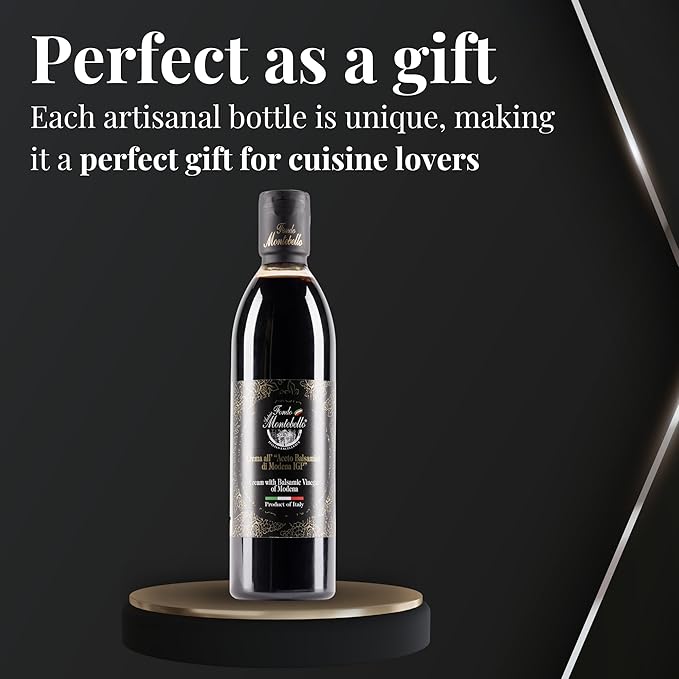 Aged Balsamic Glaze 16.9 fl.oz. (500 ml), High Density Balsamic Vinegar Glaze Drizzle, Cream with Balsamic Vinegar of Modena, Sweet Reduction Glaze - Imported from Italy