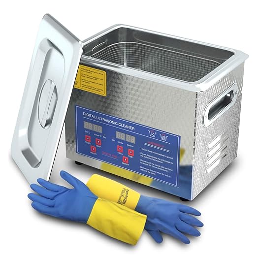 Digital Ultrasonic Parts Cleaner 3L for Cleaning Carbs Jewelry Injectors Bullets Guns and Brass 200W Heated Professional Ultrasonic Cleaning Machine Dareflow