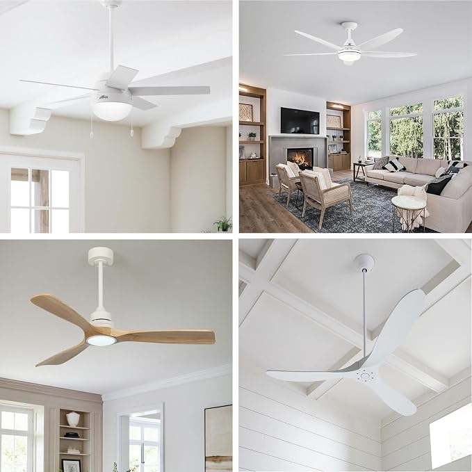18 Inch Ceiling Fan Downrod, 1" Diameter White Ceiling Fan Extension Rod (No Threads),Universal Down Rods for Ceiling Fans,Easy Installation